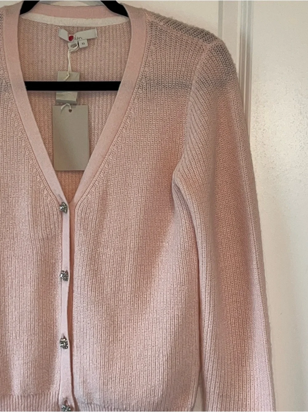 Boden Dainty Feminine Frill Cardigan Baby Pink Women’s Size XS - Picture 3 of 5